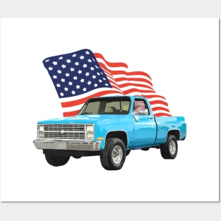 American Truck Blue Posters and Art